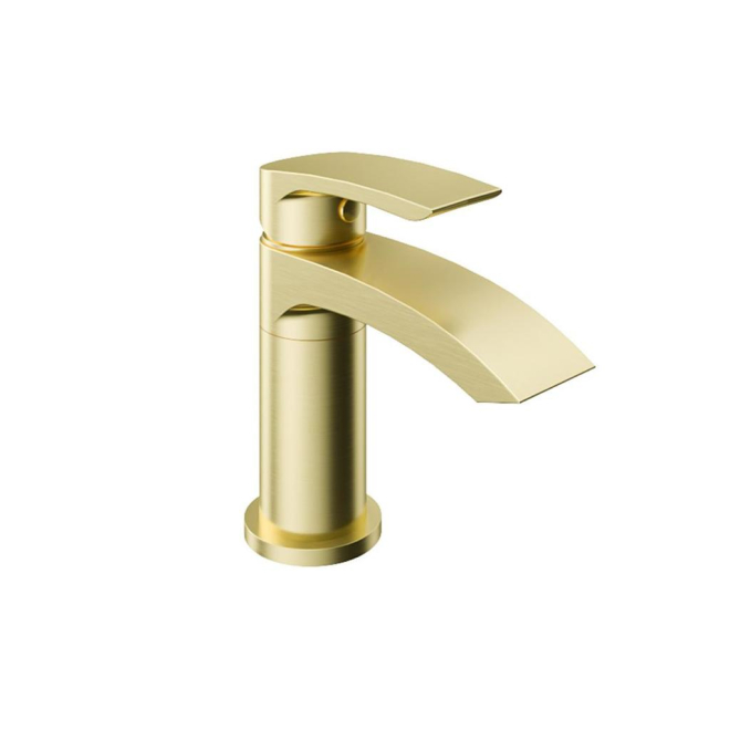 Eastbrook Alveston Swivel Brushed Brass Basin Tap with Waste