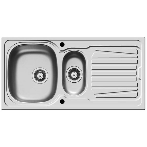 Pyramis Sparta 1000 x 500 x 150mm 1.5 Bowl  Kitchen Sink with Drainer