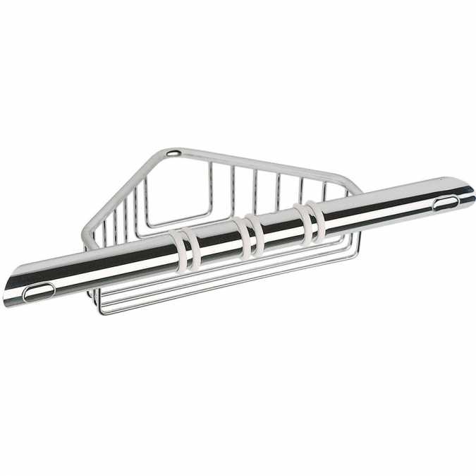 Inda Hotellerie Grab Bar with Corner Shower Basket  A04620