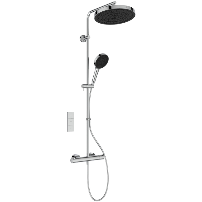 Ideal Standard Ceratherm T125+ Chrome Exposed Thermostatic Shower System