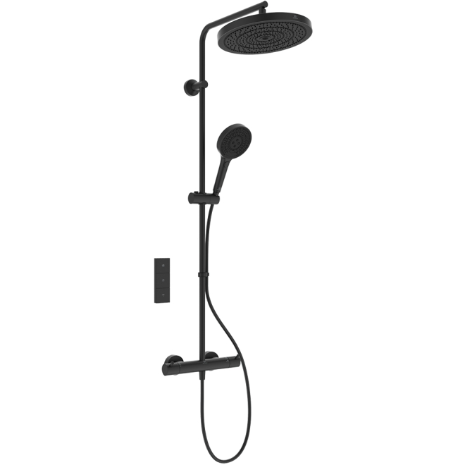 Ideal Standard Ceratherm T125+ Silk Black Exposed Thermostatic Shower System