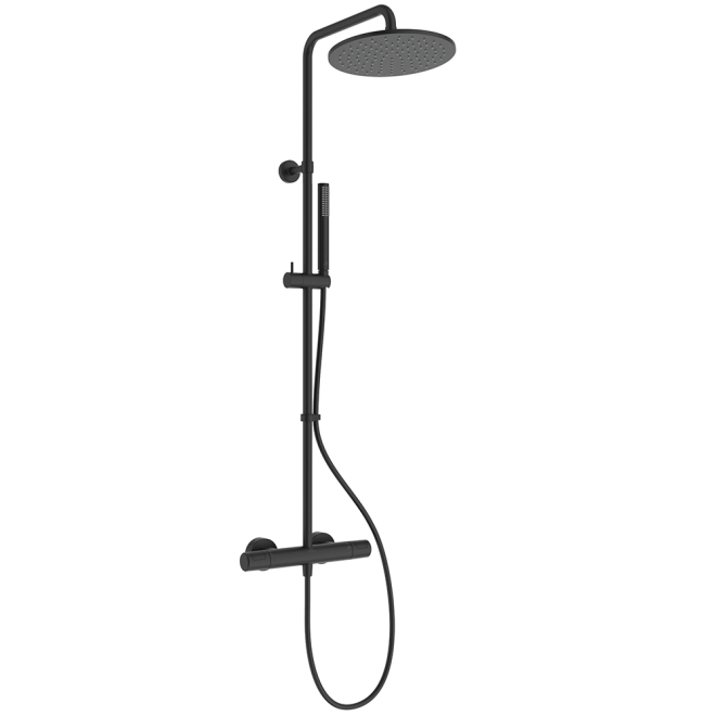 Ideal Standard Ceratherm T25M Exposed Silk Black Thermostatic 8L Shower System