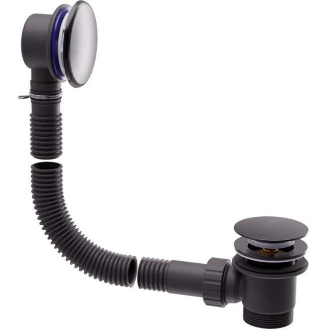 Abode Gunmetal Bath Overflow and Clicker Waste