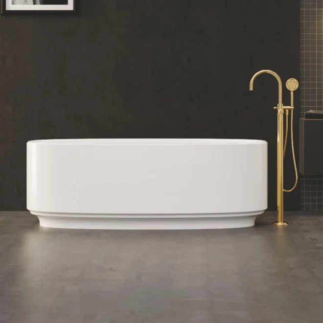 Artize VIC 1800mm Freestanding Bath With Chrome Overflow & Waste