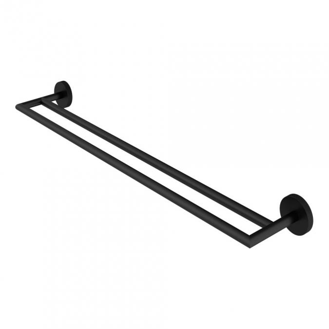 Abacus Iso Pro Double Towel Rail - Matt Black