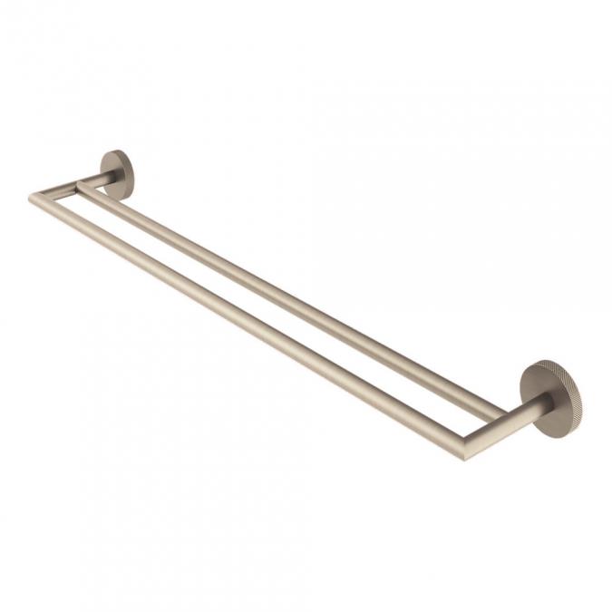 Abacus Iso Pro Double Towel Rail - Brushed Nickel