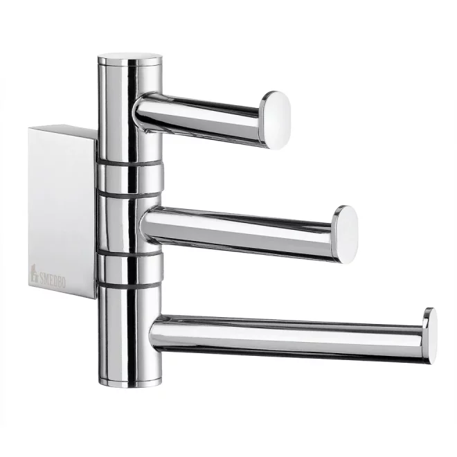 Smedbo Air Chrome Swing Arm Triple Hook