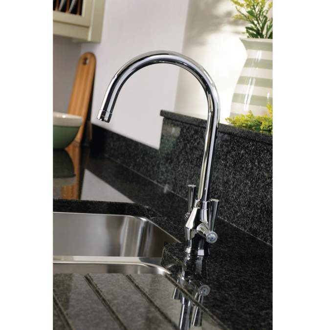 Abode Connekt 1.5 Bowl Inset Stainless Steel Kitchen Sink & Astral Tap