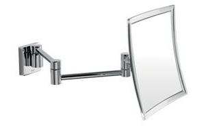 Inda Wall-mounted magnifying mirror, double jointed arm