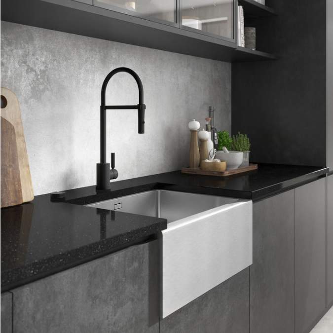 Abode Belfast 1 Bowl Undermount Stainless Steel Kitchen Sink