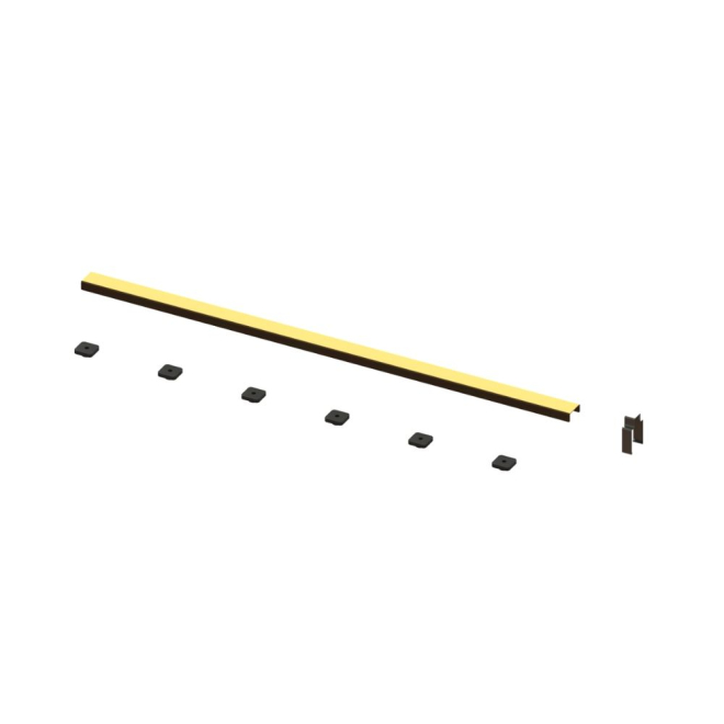Abacus Elements Brushed Brass Infinity Waste Cover 1000mm