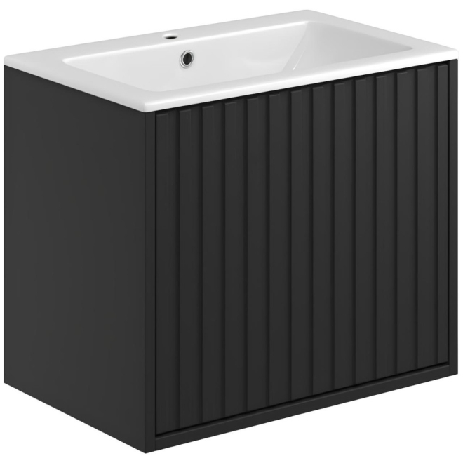 Scudo Alfie 600mm Matt Black Wall Hung Vanity Unit