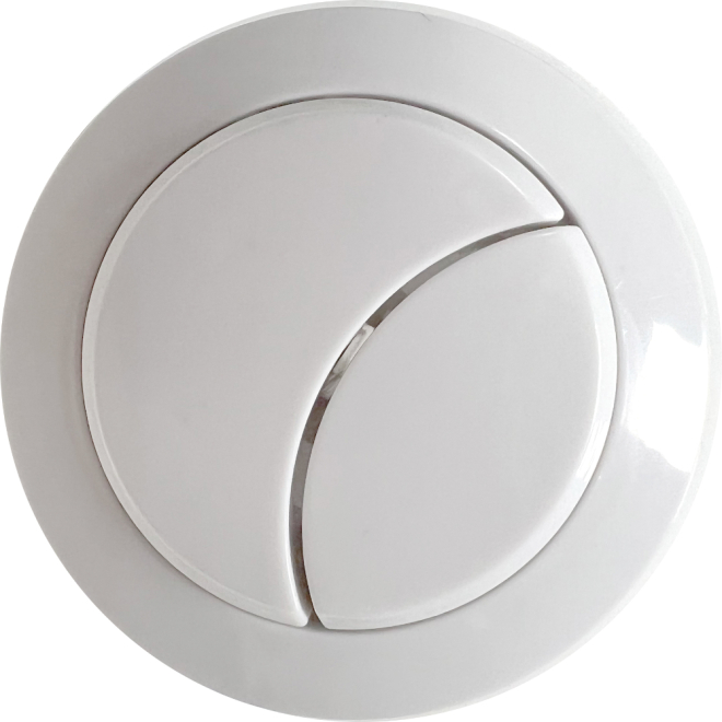 Anatra Matt White Dual Flush Push Button Cover (Cable)