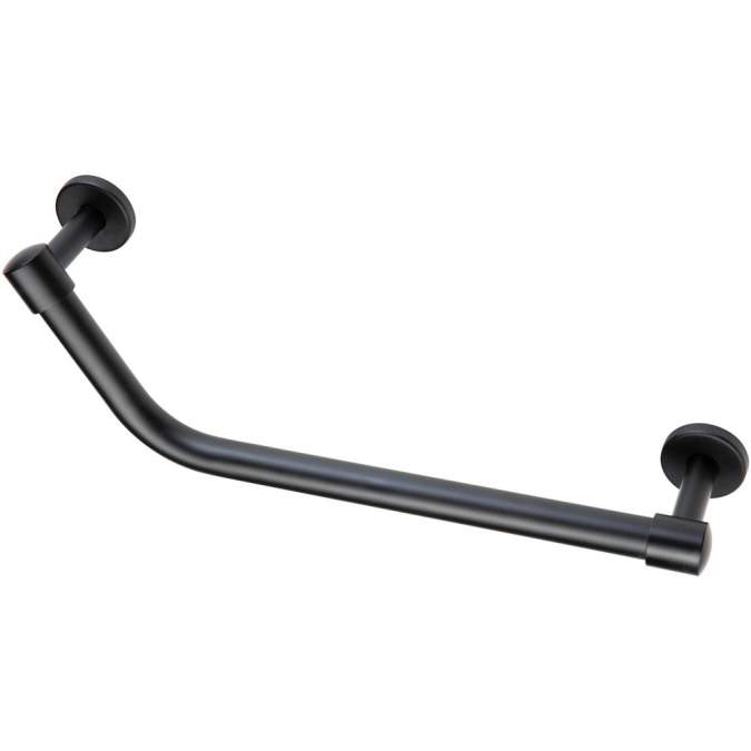 Angled 400mm Grab Rail - Matt Black