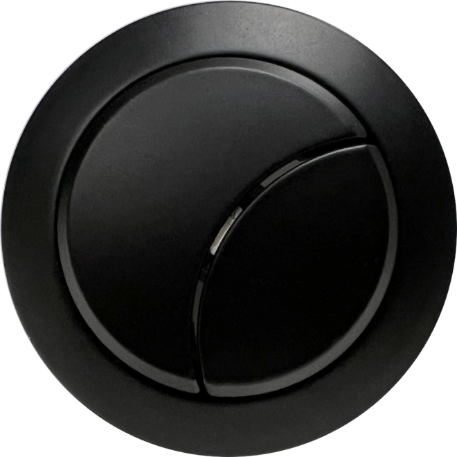 Anatra Matt Black Dual Flush Push Button Cover (Rod)