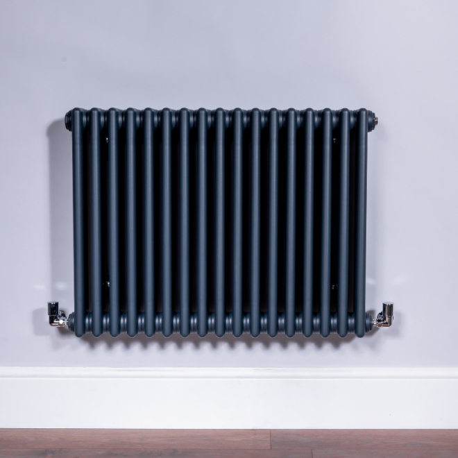 DQ Ardent 300 x 990mm 3 Column Anthracite Horizontal Radiator