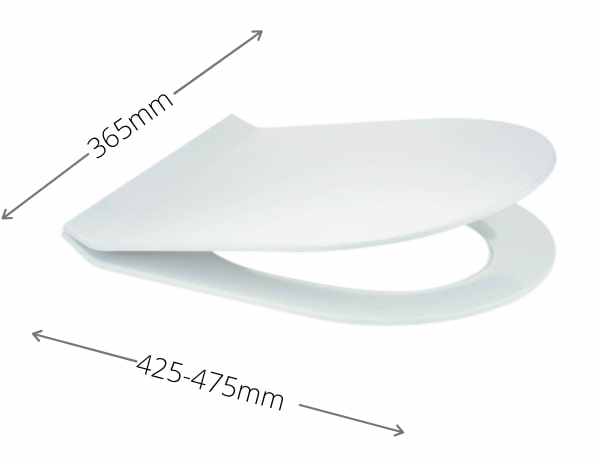 Aros Slimline Soft Close Toilet Seat - Quick Release - Highlife