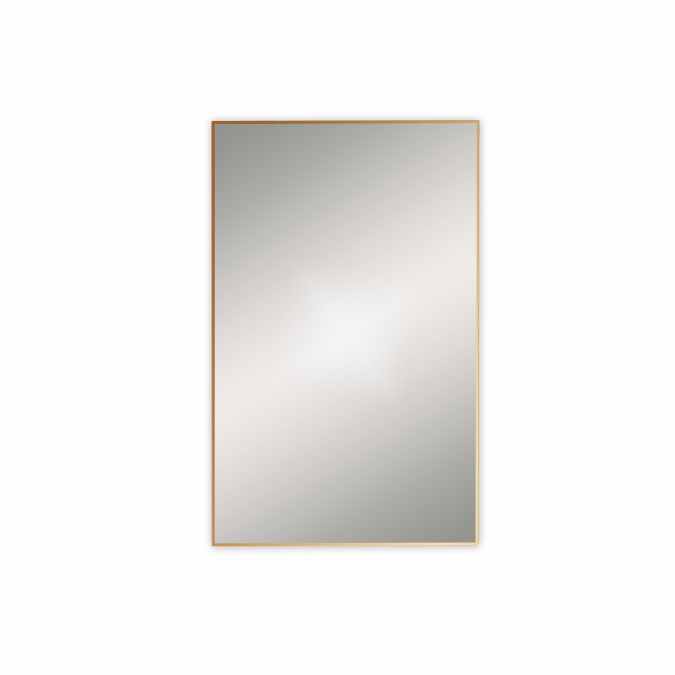 Docklands 500 x 800 Brushed Brass Rectangular Mirror - Origins Living