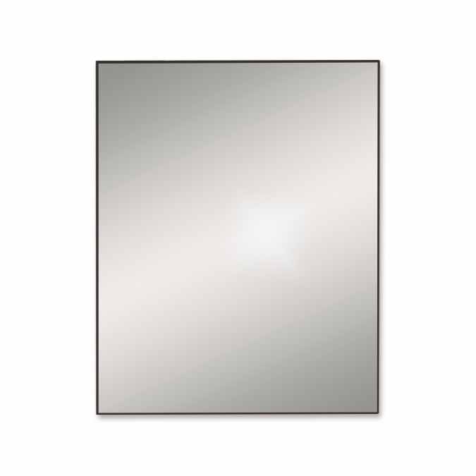 Docklands Rectangular Mirror - 800 x 1000 - Matt Black - Bathroom Origins