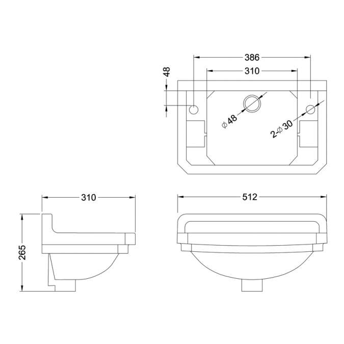 Burlington Cloakroom Basin from Rubberduck Bathrooms ONLINE DISCOUNT