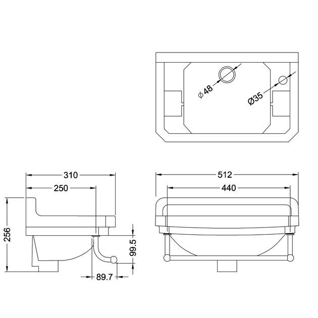 Burlington Cloakroom Basin from Rubberduck Bathrooms ONLINE DISCOUNT