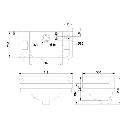 Burlington Cloakroom Basin from Rubberduck Bathrooms ONLINE DISCOUNT