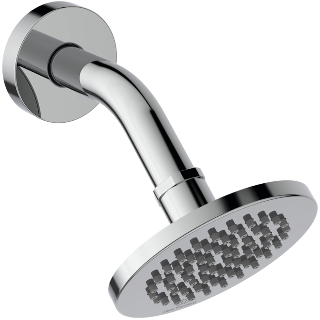 Ideal Standard Idealrain S1 Round Rainshower 100mm with Angled Arm - Chrome