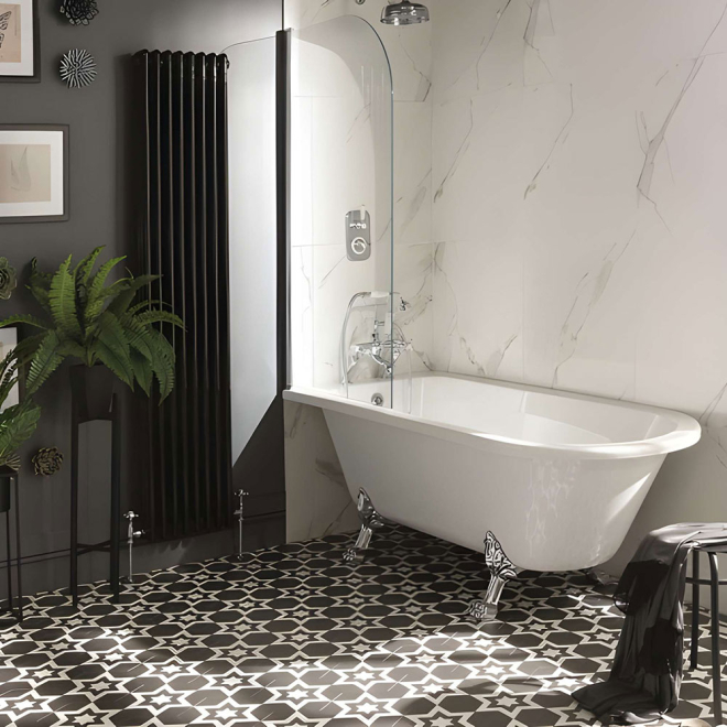 Bayswater Single Ended 1700mm Rolltop Shower Bath