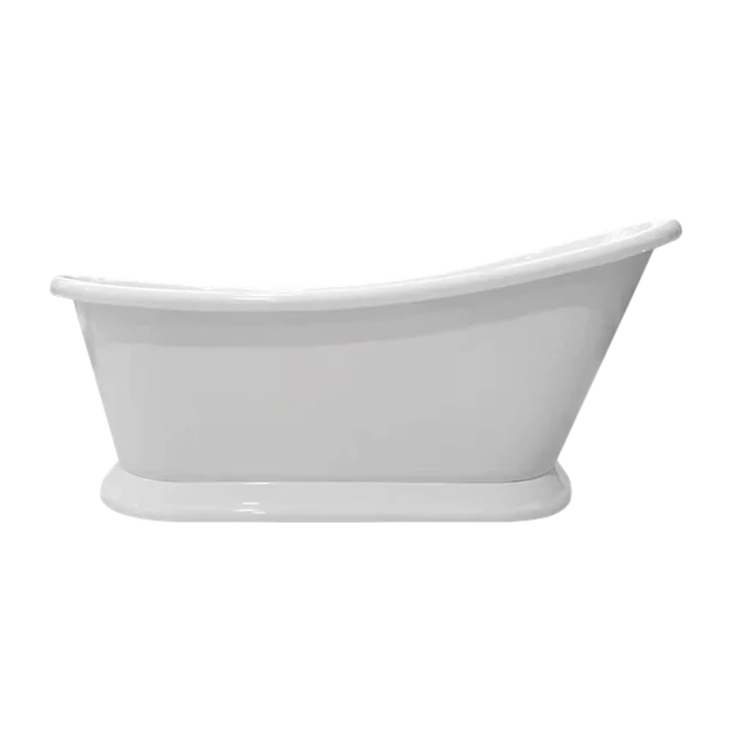 Bayswater Free Standing Gloss White Slipper Boat Bath