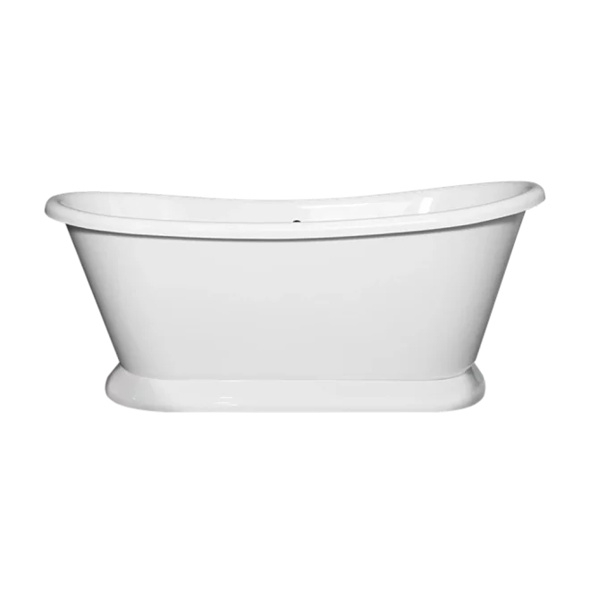 Bayswater Double Ended Free Standing Gloss White Boat Bath