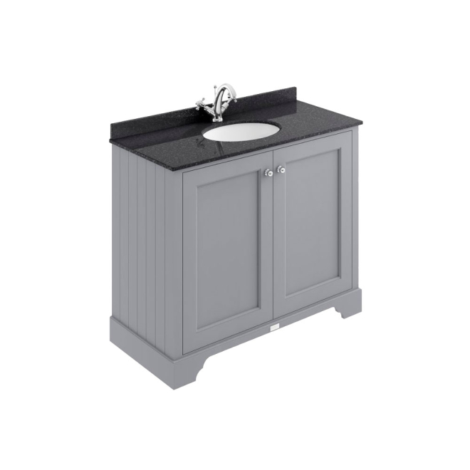 Bayswater Traditional 1000mm 2 Door Plummett Grey Basin Cabinet