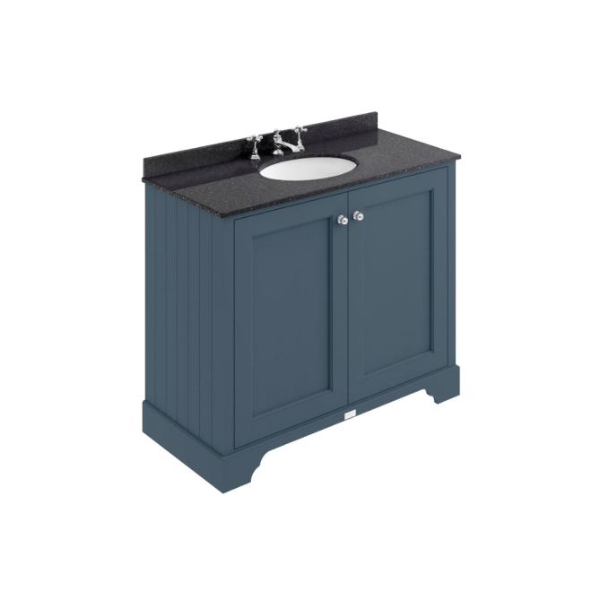 Bayswater Traditional 1000mm 2 Door Stiffkey Blue Basin Cabinet, BAYF159