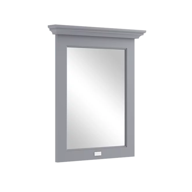 Bayswater Plummett Grey 600mm Flat Bathroom Wall Mirror