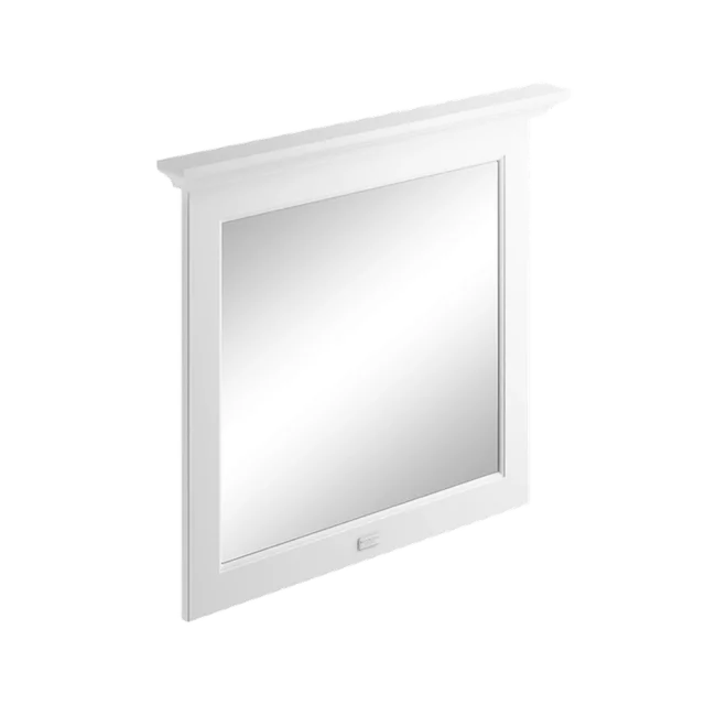 Bayswater Pointing White Flat Bathroom Wall Mirror