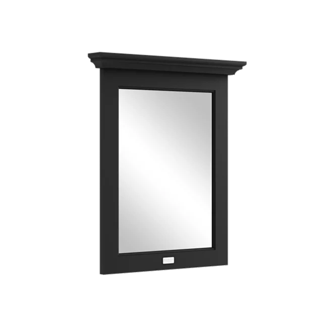 Bayswater Matt Black 600mm Flat Bathroom Wall Mirror