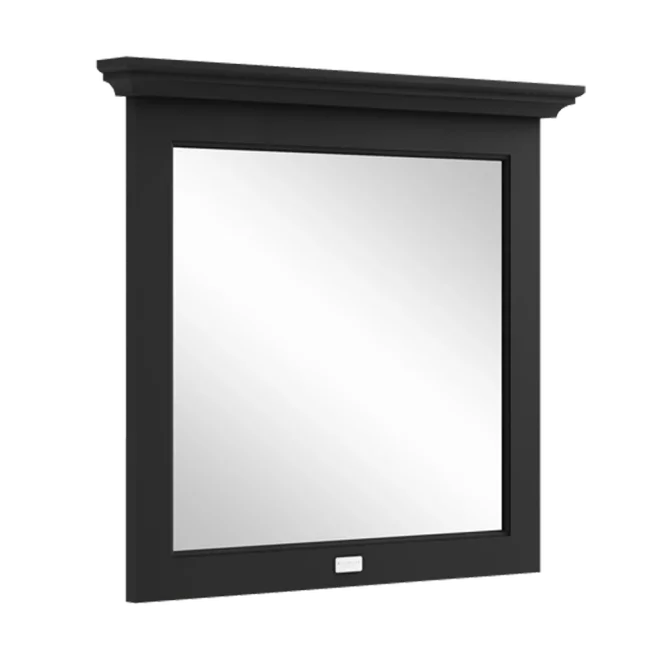 Bayswater Matt Black Flat Bathroom Wall Mirror