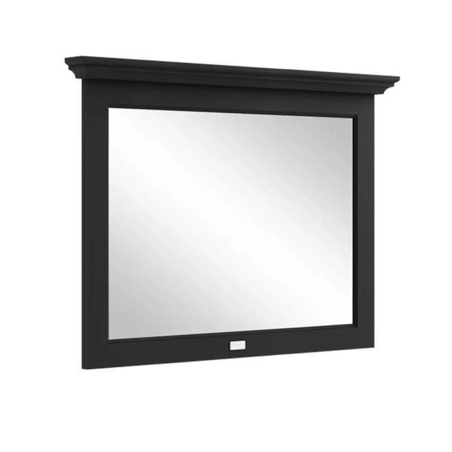 Bayswater Matt Black 1000mm Flat Bathroom Wall Mirror