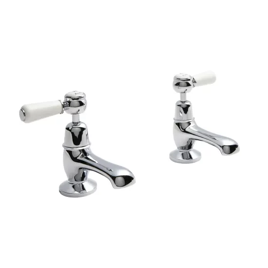 Hudson Reed Topaz Dome Collar Basin Taps with Lever Handle - CLEARANCE