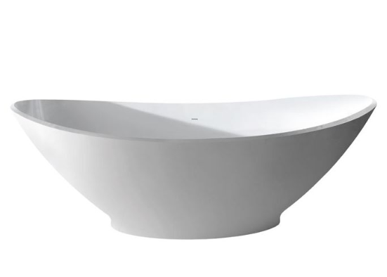 Kurv Cian Solid Surface Freestanding Bath, 1890 x 900 By BC Designs 