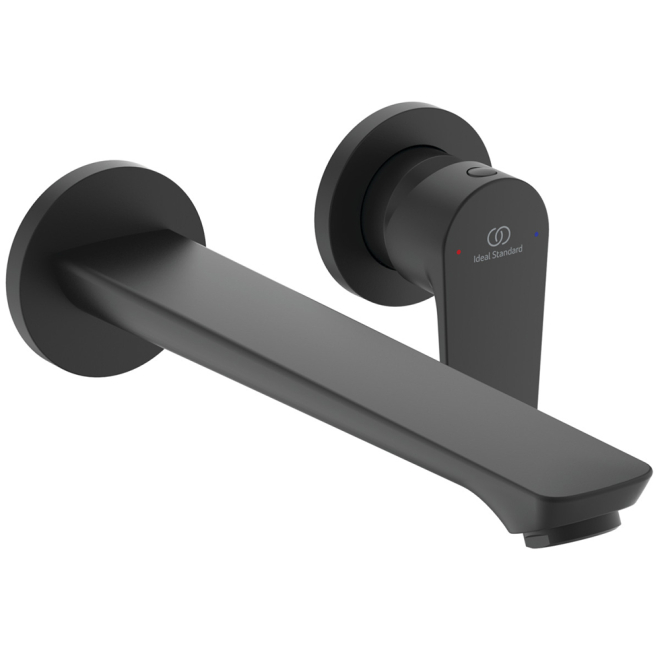 Ideal Standard Cerafine O single lever wall mounted basin mixer - Silk Black