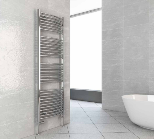 Eastbrook Biava 1720 x 450 Chrome Curved Towel Radiator