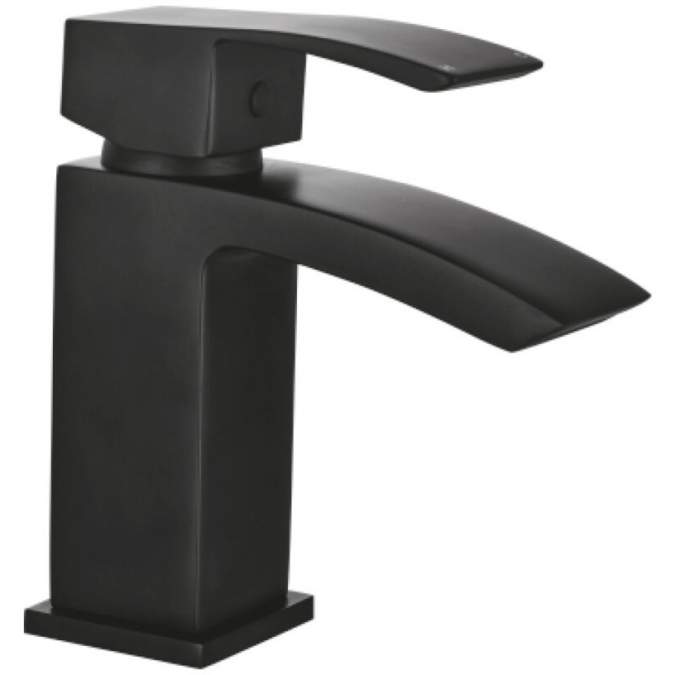 Scudo Descent Black Mono Basin Mixer Tap