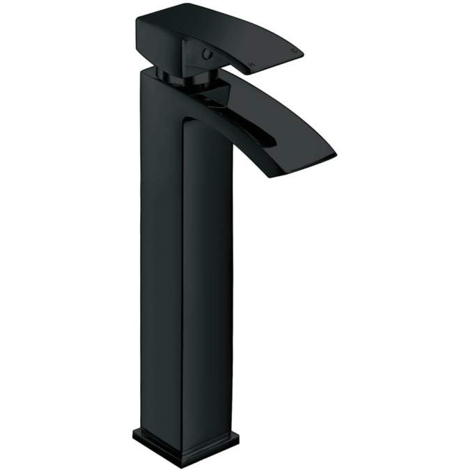 Scudo Descent Black Tall Mono Basin Mixer Tap