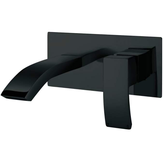 Scudo Descent Black Wall Mounted Basin Mixer Tap