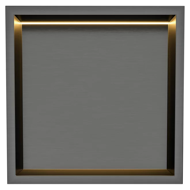 Stellniche Gun Metal 300 x 300 Wall Niche With LED Light