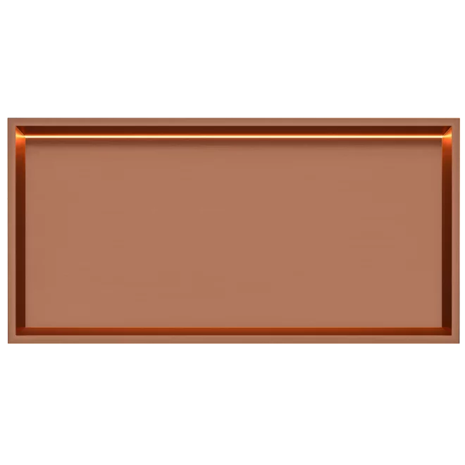 Stellniche Brushed Bronze 600 x 300 Wall Niche With LED Light