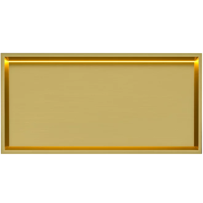 Stellniche Brushed Brass 600 x 300 Wall Niche With LED Light