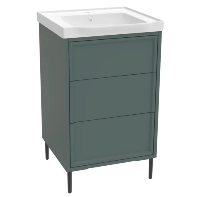 Lancia Bota 500mm Parisian Green Freestanding Vanity Unit