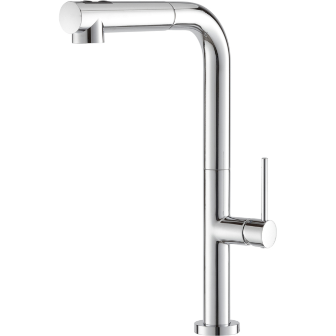 Prima+ Mosa Single Lever L-Shaped Tall Chrome Kitchen Mixer Tap