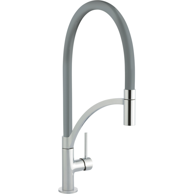 Prima+ Swan Neck Single Lever Gunmetal Pull Out Kitchen Tap
